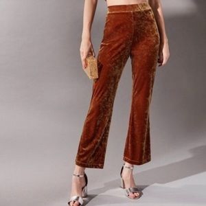 Urban Outfitters Velvet cropped kick flare pant